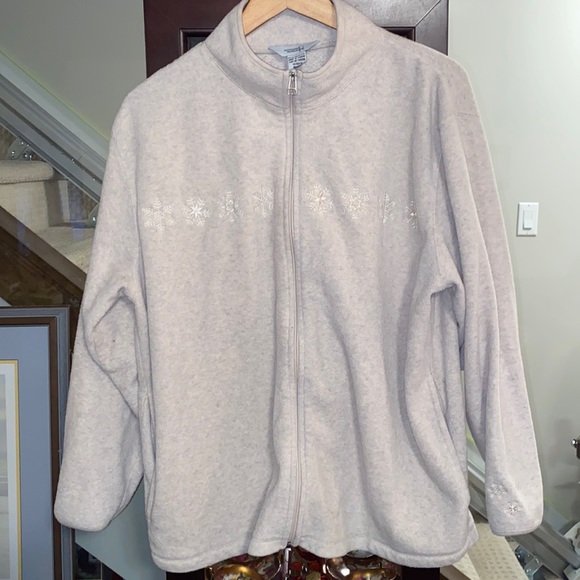 Vintage Northern Reflections Zip Snow Flake Fleecy - Picture 1 of 7
